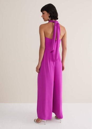 Phase Eight Simone Wide Leg Jumpsuit Purple Canada | DFGMAZ-947